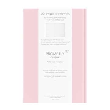 Promptly Journals, A Complete Childhood History: From Pregnancy to 18 Years Old (Blush Pink, Leather...