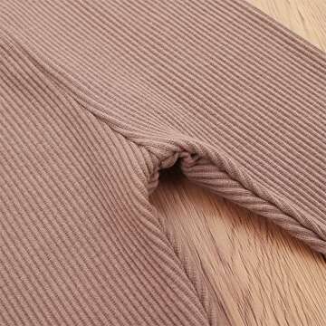 Toddler Girls Comfortable Ribbed Leggings in Various Colors
