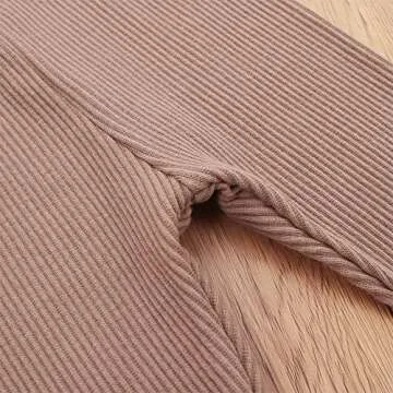 Toddler Girls Comfortable Ribbed Leggings in Various Colors