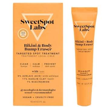 SweetSpot Labs Bikini & Body Bump Eraser | Treat Razor Bumps & Dark Spots | With Essential Ingredients Niacinamide & Bentonite Clay | 0.5 oz