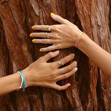 Pura Vida Silver Disney Pocahontas Feather Wrap Ring w/Opal Stone - Brass Base, Rhodium Plating - Size 7