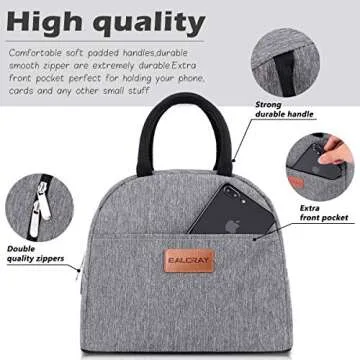 BALORAY Lunch Bag for Women Men Insulated Lunch Box for Adult Reusable Lunch Tote Bag for Work, Picn...