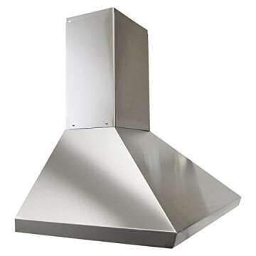 KOBE Range Hoods CHX8136SQB-2 Wall Mount Range Hood, 36-Inch, Stainless Steel