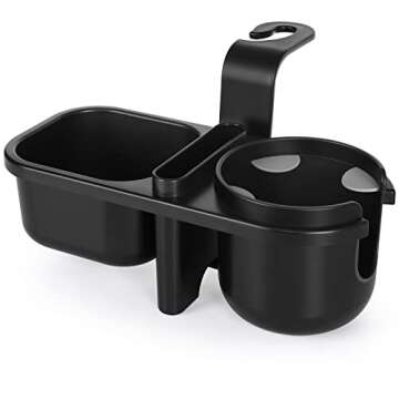 Accmor Car Headrest Backseat Organizer with Cup Holder, 3 in 1 Universal Car Organizer Tray for Drin...