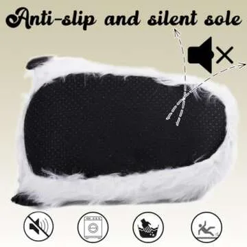 Caramella Bubble Cute Fuzzy Animal Paw Slippers Fluffy Animal Claw Slippers Soft Funny Monster House Shoes for Adults Women for Vacation Birthday