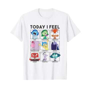 Disney Pixar Inside Out 2 Today I Feel... Emotions Panels T-Shirt