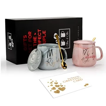 Couple Coffee Mugs Mr Right Mrs Always Right Set