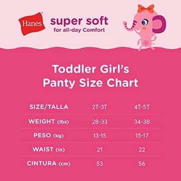 Hanes Toddler Girls 10-Pack Comfortable Underwear