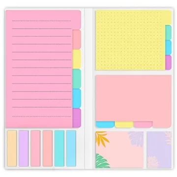Niutop Sticky Notes Set - Colorful Organized Note Pads for School and Office