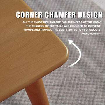 47" Dining Table Kitchen Table Dining Room Table Small Kitchen Table for Small Spaces Table Modern Home Furniture Dinner Table Rectangular (Natural)