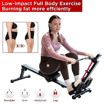 Adjustable Foldable Rowing Machine for Home Use
