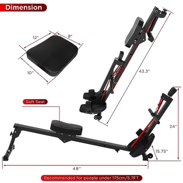 Adjustable Foldable Rowing Machine for Home Use