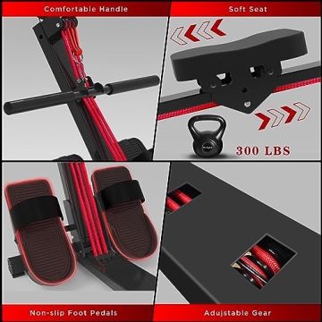 Adjustable Foldable Rowing Machine for Home Use