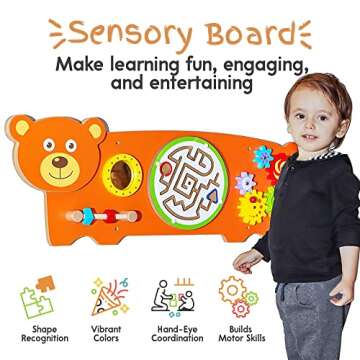 D DAKIN Learning Sensory Wall Toy for Kids – Fun Activities & Durable Design