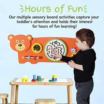 D DAKIN Bear Sensory Wall Toy for Toddlers