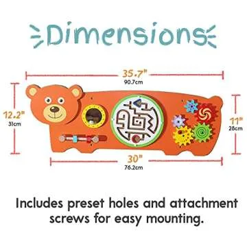 D DAKIN Bear Sensory Wall Toy for Toddlers
