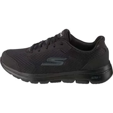 Skechers Men's Gowalk 5 Qualify-Athletic Mesh Lace Up Performance Walking Shoe Sneaker, Black, 11.5