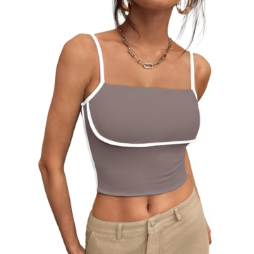 Trendy Queen Women's Camisole Tank Tops - Adjustable Spaghetti Strap - Stylish Summer Wear