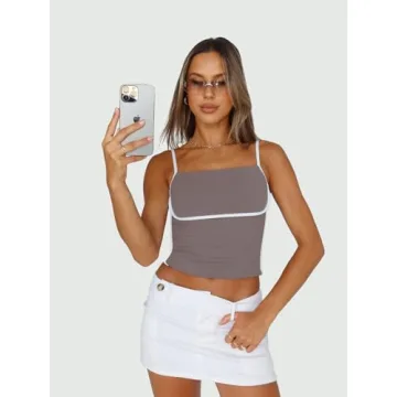 Trendy Queen Women's Adjustable Camisole Crop Top 2025