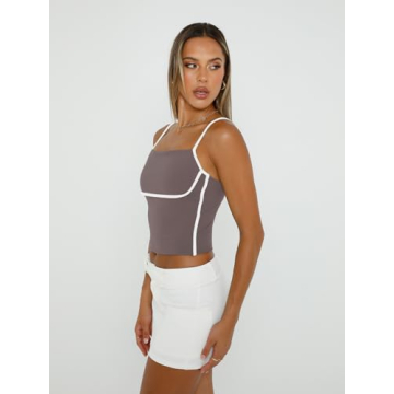 Trendy Queen Women's Adjustable Camisole Crop Top 2025