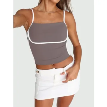 Trendy Queen Women's Adjustable Camisole Crop Top 2025