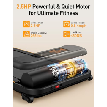 Portable Under Desk Treadmill with Incline and App Control