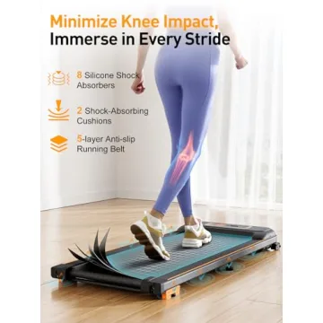 Portable Under Desk Treadmill with Incline and App Control