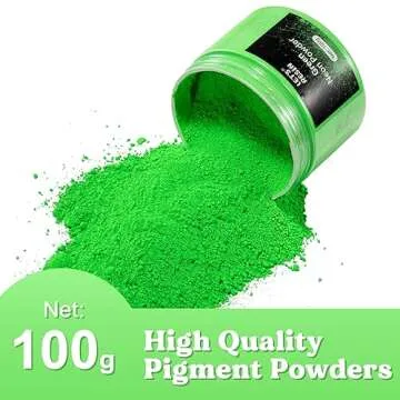LET'S RESIN Bright Green Neon Pigment Powder for Crafts