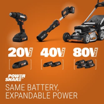 Worx WG323 20V Cordless Pole Chain Saw Auto-Tension