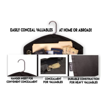 Hanger Diversion Safe for Hidden Valuables Storage