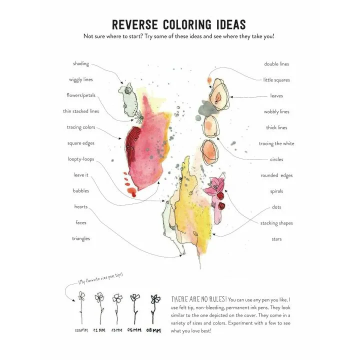The Reverse Coloring Book for Creative Minds