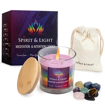 Spirit & Light Chakra Candles - Meditative Crystals & Scents
