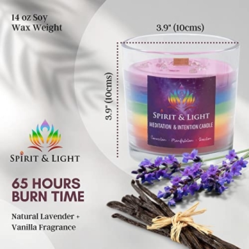 Spirit & Light Chakra Candles - Meditative Crystals & Scents