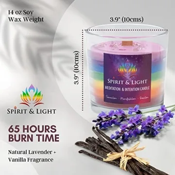 Spirit & Light Chakra Candles - Meditative Crystals & Scents
