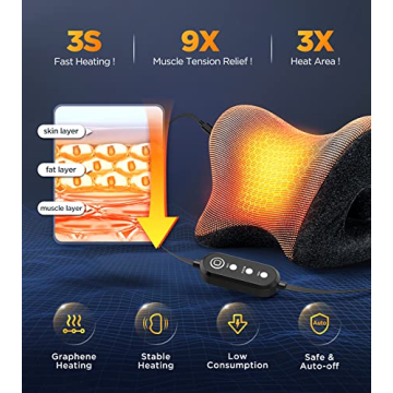 Tinhin Heated Neck Stretcher for Pain Relief & Relaxation