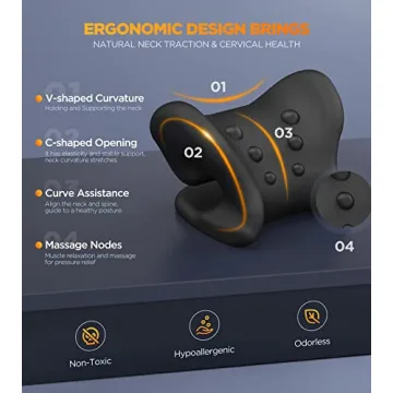 Tinhin Heated Neck Stretcher for Pain Relief & Relaxation