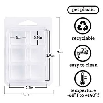 CBHTR 100 Packs Wax Melt Clamshells Molds - Perfect for DIY Candles and Chocolates