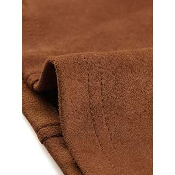 Allegra K Women's Faux Suede Casual Blazer for Work