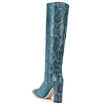 Goolita Women's Knee High Snakeskin Boots - Stylish Comfort