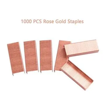 Stylish Rose Gold Stapler and Staple Remover Set