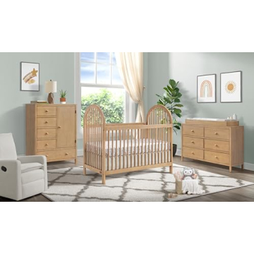 Soho Baby Everlee 3-in-1 Crib in Honey Wood - Stylish & Safe
