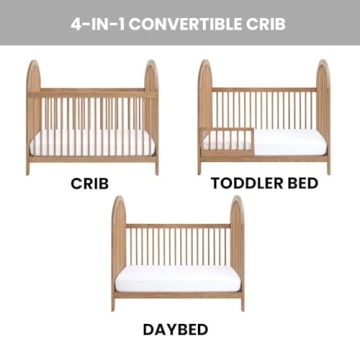 Soho Baby Everlee 3-in-1 Crib in Honey Wood - Stylish & Safe