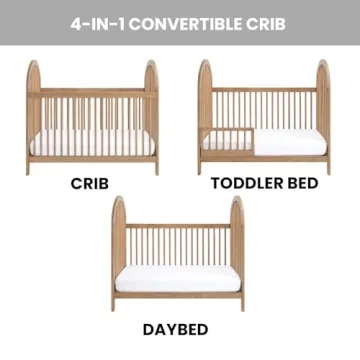 Soho Baby Everlee 3-in-1 Crib in Honey Wood - Stylish & Safe