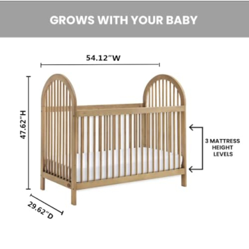 Soho Baby Everlee 3-in-1 Crib in Honey Wood - Stylish & Safe