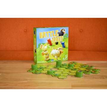 Battle Sheep Hex Board Game | Unique Area Control Tactical Strategy | Family Fun for Kids, Teens, an...
