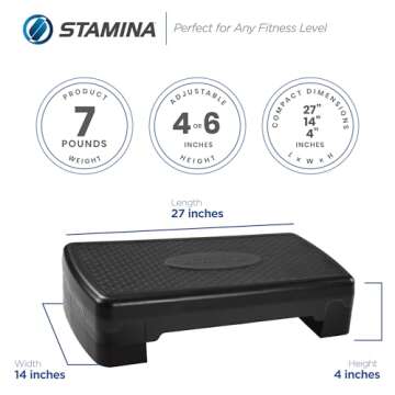 Stamina Aerobic Step: Adjustable, Durable & Portable Fitness Tool