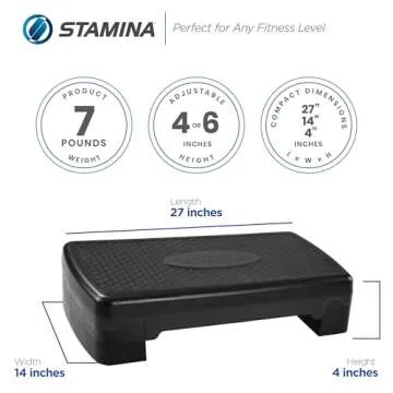Stamina Aerobic Step: Adjustable, Durable & Portable Fitness Tool