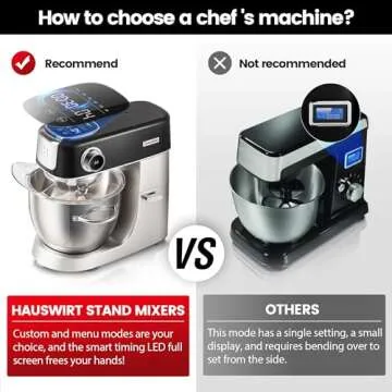 HAUSWIRT Electric Stand Mixer, LED Household Stand Mixers, 5.3QT Electric Food Mixer Stand, 11Speeds...