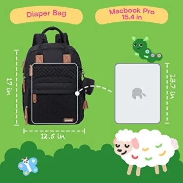 iniuniu Diaper Bag Backpack with Changing Pad and Pouch
