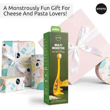 OTOTO Pasta Spoon & Spaghetti Spoon - Cooking Gadgets, Cooking Gifts, Cool Kitchen Gadgets, Cool Gifts, Cute Kitchen Accessories, Funny Gifts, Random Stuff